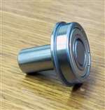 1/4" Inch Flanged Ball Bearing with 1/8" diameter integrated 1/2" Axle