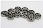 10 Flanged Bearing Open Stainless Steel 1/8"x5/16"x7/64" inch Bearings